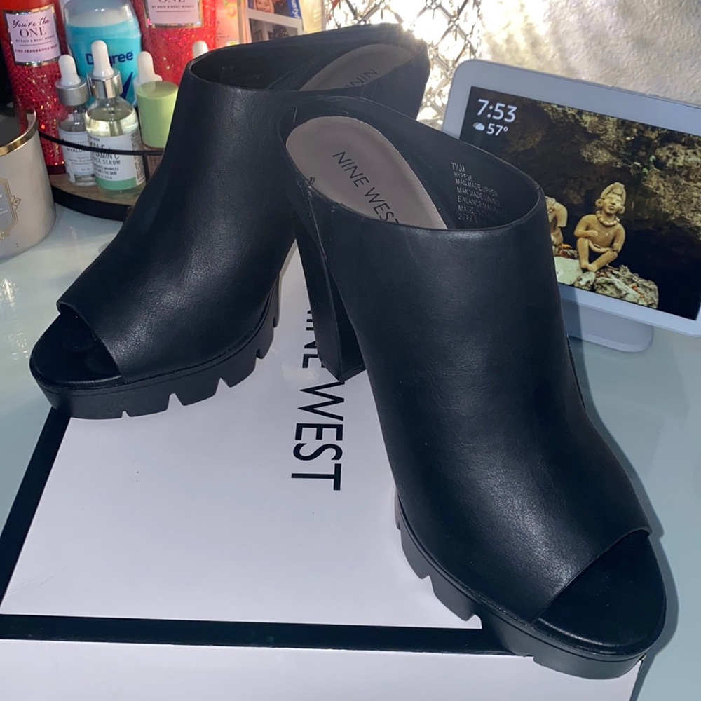 Nine West Black Clogs